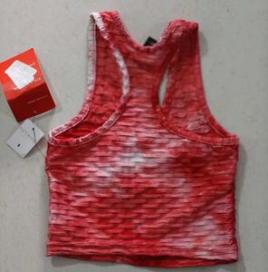 Hot Kiss Red Tank Top Size Small Tie