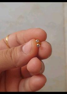 Gold Ball Stud Earrings 2pair