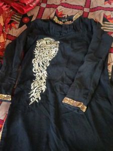 Elegant Black Embroidered Blouse