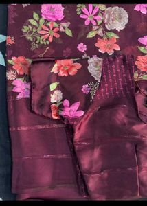 Beautiful floral print saree