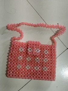 Beaded Flower Shoulder Bag