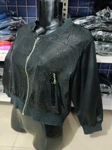 Sequined Women's Crop Jacket/Can be used Oversized