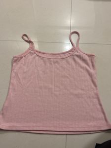 Cute Pink Ribbed Tank Top