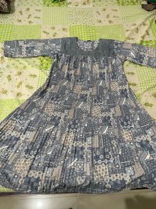 Patterned Blue Dress