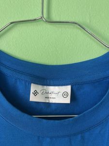 Blue Cropped Top with Zippers