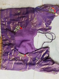 Elegant Purple Embroidered Lehenga Set