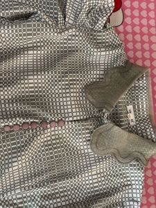 Gray Checkered Blouse