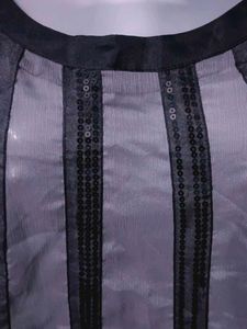 Chic Grey Striped Tunic Top