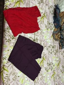 Red pant and Purple Pants
