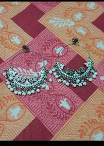 Oxidised Jhumka Earrings Set
