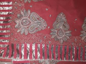 peach saree