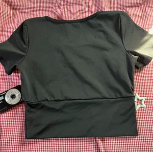 Chic Black Square Neck Crop Top