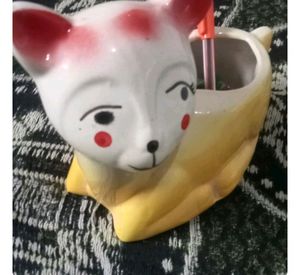 Vintage cat Planter