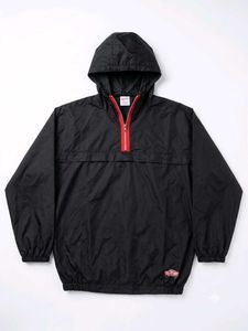 Black Hooded Anorak Jacket waterproof