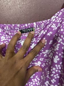 Cute Purple Floral Mini Dress