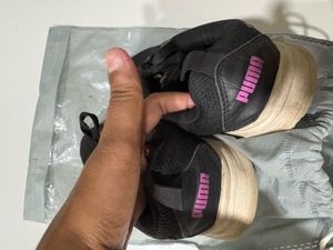 Puma Black &amp; Pink Sneakers