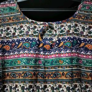 Bohemian Print anarkali pant set