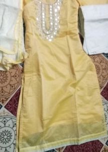 Elegant Yellow Kurta Set with Dupatta