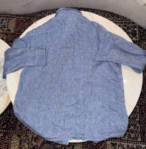 celio Men's Blue Linen Shirt
