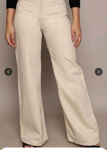 H&amp;M wide twill trousers