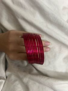 Stack of Pink Bangles