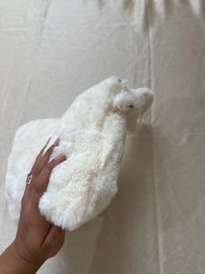 Fluffy White Clutch Bag