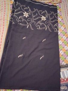 Elegant Black Saree with Blouse