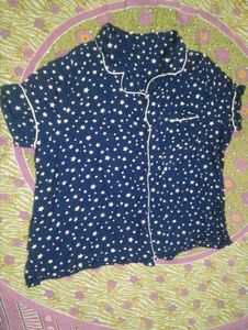 Cute Star Print Pajama Top