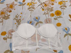 White Corset Style Bra Top