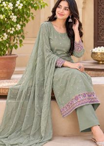 Elegant Embroidered Kurti Set  dupatta