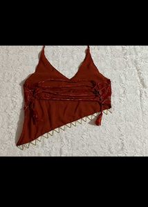 Desi chatpata backless halter top