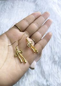 Anti-Tarnish Bow Drop Earrings