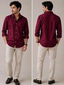 3 Men's  Solid Casual Shirt