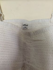White Smocked Ruffle Top