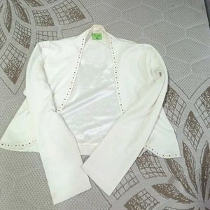 White Embellished Bolero Jacket