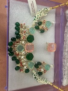 Sukkhi Glamorous Gold Plated Multicolor stone set