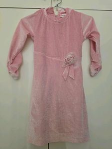 New Sparkly Pink Velvet Dress