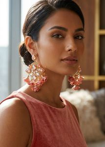 New Stunning Statement Floral Earrings