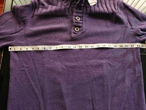 Men's Purple Button-Up Sweater