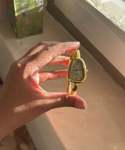 Elegant Gold Tone Kada Watch