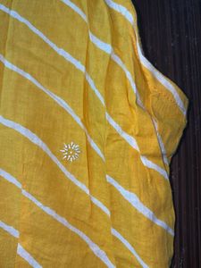 Yellow Striped Cotton Kurta