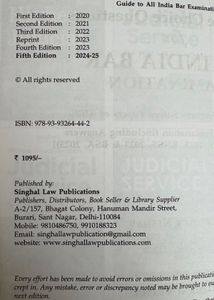 Singhal’s MCQ for All India Bar Exam