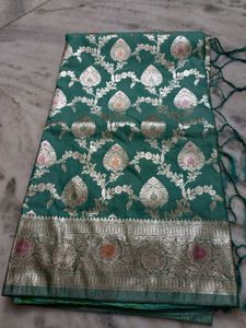 Green Banarasi Silk Saree