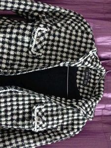 Chic Black &amp; White Checked Jacket