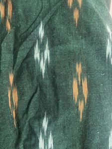 Green Ikat Print Kurta