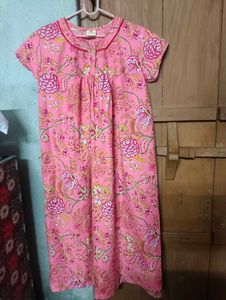 Pink Floral short Nightgown