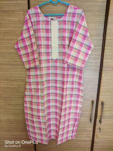 Pure Cotton Kurta With Embroidery