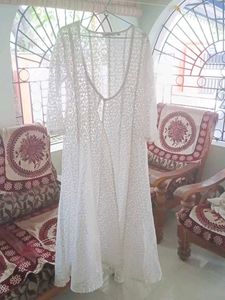 Elegant White Lace Kurta
