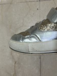 Sparkly Silver &amp; Gold Sneakers