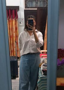 Striped Button-Up Shirt